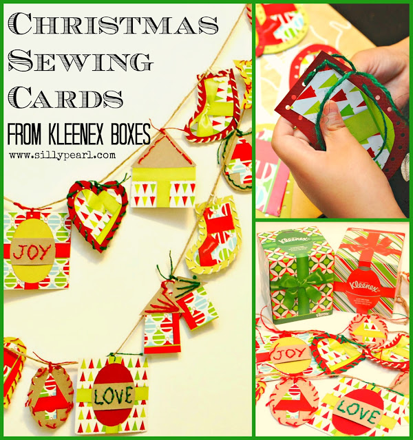 \"Kids-Christmas-Craft-Sewing-Cards-from-Kleenex-Boxes-by-The-Silly-Pearl\"